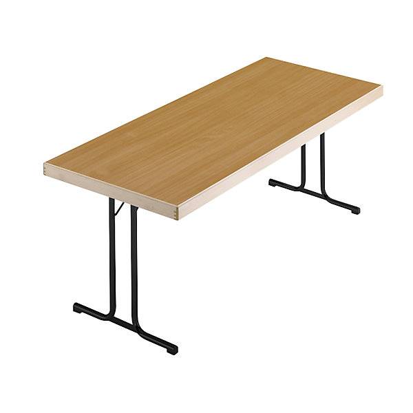 Klapptisch Doppel-T-Fuß-Gestell 1500 x 800 mm Gestell anthrazit Platte Buche-Dekor. SCHNEEWEISS interior GmbH