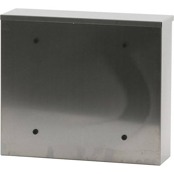 Briefkasten mit geradem Dach HxBxT 320 x 360 x 100 mm Edelstahl. Vepa Bins Groothandel B.V. 75084749-1