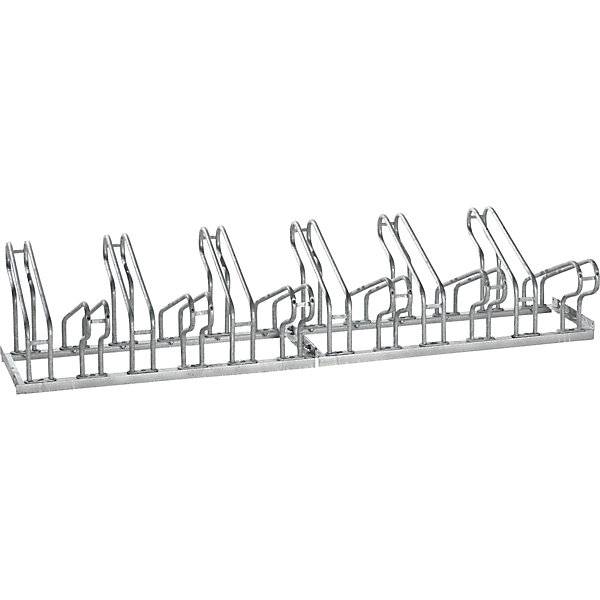 Fahrradständer Bügel aus 18 mm Stahlrohr Radeinstellung zweiseitig feuerverzinkt 12 Stellplätze. TAKKT-0