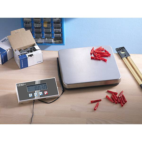 KERN Paket- und Plattformwaage EOB, bis 150 kg, Wägeplatte 550 x 550 mm-1