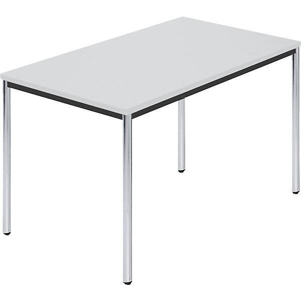 Rechtecktisch Rundrohr verchromt BxT 1200 x 800 mm grau. SODEMATUB NAUDIN 92943349