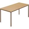 Rechtecktisch Vierkantrohr beschichtet BxT 1500 x 800 mm Buche natur / braun. 51055249 510552 49