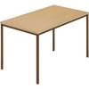Rechtecktisch Vierkantrohr beschichtet BxT 1200 x 800 mm Buche natur / braun. 510550 49 Aufenthaltsraum