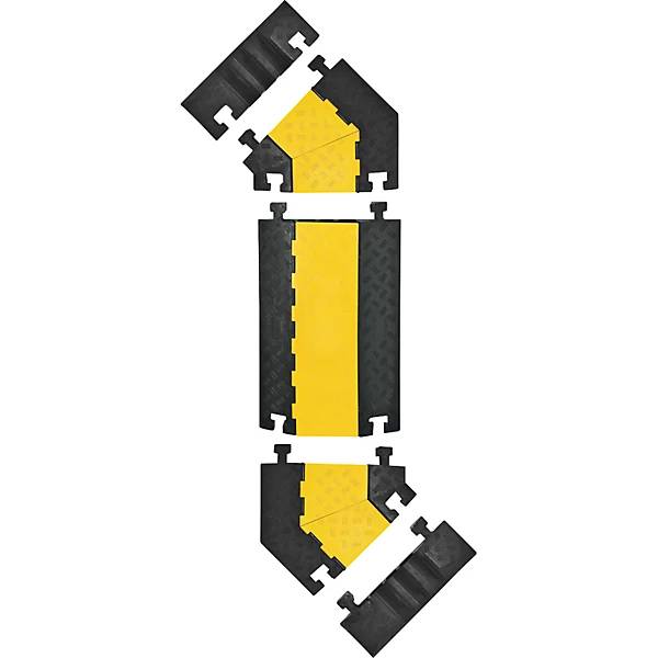 Kabelbrücke Höhe 50 mm Winkelstück rechts LxBxH 590 x 570 x 50 mm schwarz. Moravia Wiesbaden| Gesellschaft-2