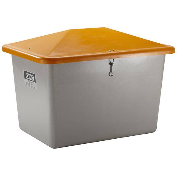 Streugutbehälter aus GfK Volumen 700 l ohne Entnahmeöffnung Behälter grau. Cemo GmbH 90308849