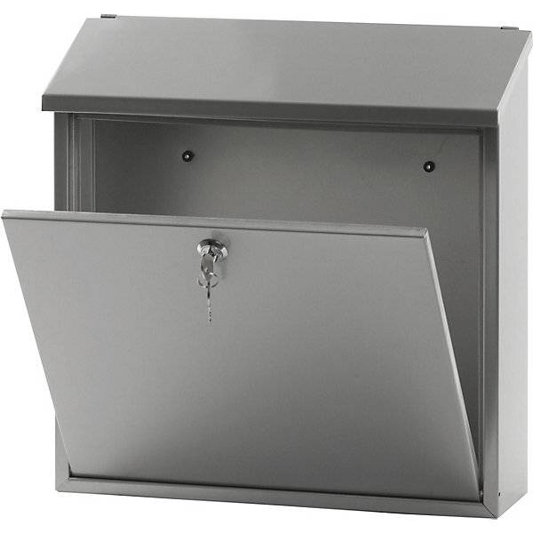 Briefkasten mit klappbarem Schrägdach HxBxT 370 x 370 x 115 mm Edelstahl. Vepa Bins Groothandel B.V. 75084849-1