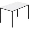 Rechtecktisch Vierkantrohr beschichtet BxT 1200 x 800 mm weiß / anthrazit. SODEMATUB NAUDIN 92819449