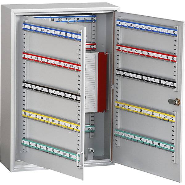 Schlüsselschrank 150 Haken HxBxT 550 x 380 x 140 mm lichtgrau. INTER Sicherheits Service SP.ZO.O 22191049-0