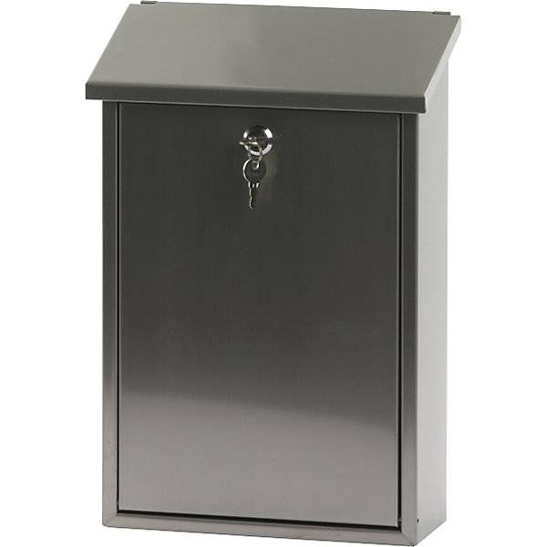 Standard-Briefkasten Edelstahl HxBxT 400 x 280 x 115 mm. Vepa Bins Groothandel B.V. 97808949