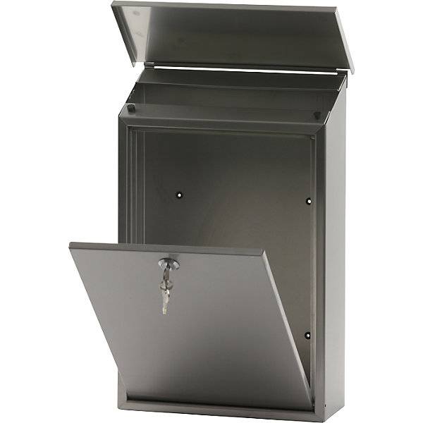 Standard-Briefkasten Edelstahl HxBxT 400 x 280 x 115 mm. Vepa Bins Groothandel B.V. 97808949-1