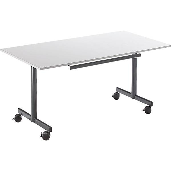 Tisch mit abklappbarer Platte mobil HxBxT 720 x 1200 x 800 mm grau. SODEMATUB NAUDIN 74676849