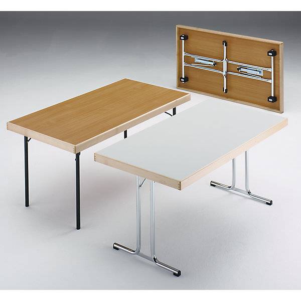 Klapptisch 4-Fuß-Gestell 1500 x 800 mm Gestell anthrazit Platte lichtgrau. SCHNEEWEISS interior GmbH 74706949-2