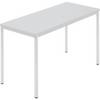 Rechtecktisch Vierkantrohr beschichtet BxT 1200 x 600 mm grau / grau. SODEMATUB NAUDIN 69288349