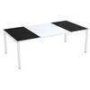 Konferenztisch easyDesk® HxBxT 750 x 2200 x 1140 mm weiß/schwarz. PAPERFLOW S.A.S | | LE HUB BATEMENT 5 1ER