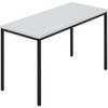 Rechtecktisch Vierkantrohr beschichtet BxT 1200 x 600 mm grau / anthrazit. SODEMATUB NAUDIN 92825949