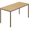 Rechtecktisch Vierkantrohr beschichtet BxT 1400 x 700 mm Buche natur / braun. 51055149 510551 49