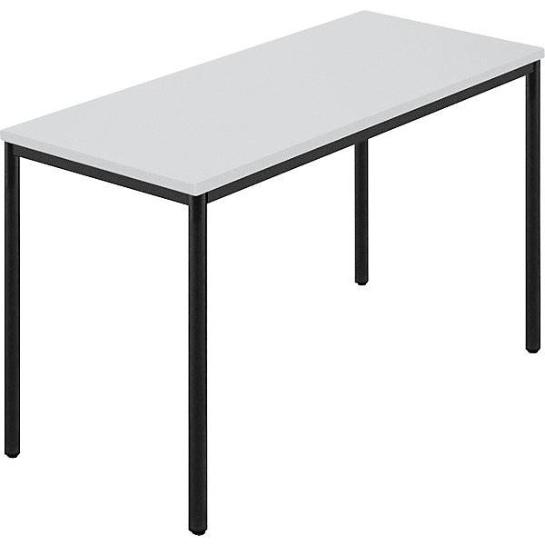 Rechtecktisch Rundrohr beschichtet BxT 1200 x 600 mm grau / anthrazit. SODEMATUB NAUDIN 92904249-0