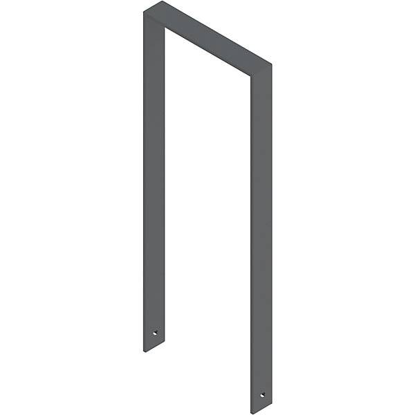 Fahrradanlehnbügel feuerverzinkt eisenglimmer gerade Ausführung BxT 450 x 80 mm. Schake GmbH 58278049-0
