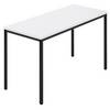 Rechtecktisch Vierkantrohr beschichtet BxT 1200 x 600 mm weiß / anthrazit. SODEMATUB NAUDIN 92818649