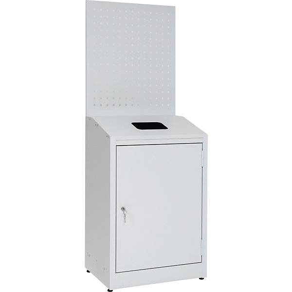 Hygienestation mit Lochwand HxBxT 1480 x 550 x 400 mm lichtgrau. TAKKT Industrial & Packaging GmbH 58851549-4