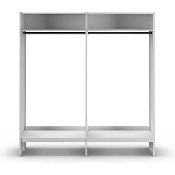 Offene Garderobe lichtgrau RAL 7035 mit 20 Kleiderbügeln. Eugen Wolf | Metallwarenfabrik GmbH & CO KG 89039149-2