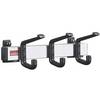 Garderobenleiste Aluminium Hakenabstand 100 mm Aluminium/schwarz 300 mm 3 Haken VE 2 Stk. VAN ESCH BV c o