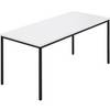 Rechtecktisch Vierkantrohr beschichtet BxT 1600 x 800 mm weiß / anthrazit. SODEMATUB NAUDIN 92822449