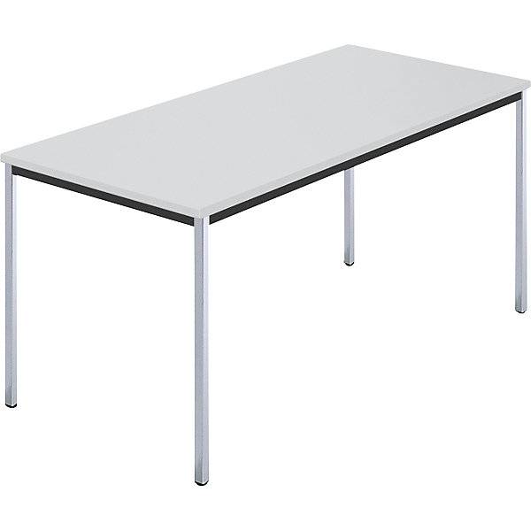 Rechtecktisch Vierkantrohr verchromt BxT 1500 x 800 mm grau. SODEMATUB NAUDIN 92853449-0