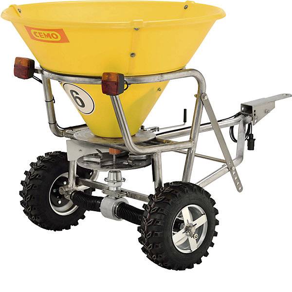 Großvolumen-Streuwagen Streubreiten bis 5 m Behältervolumen 200 l. Cemo GmbH 97101049-0