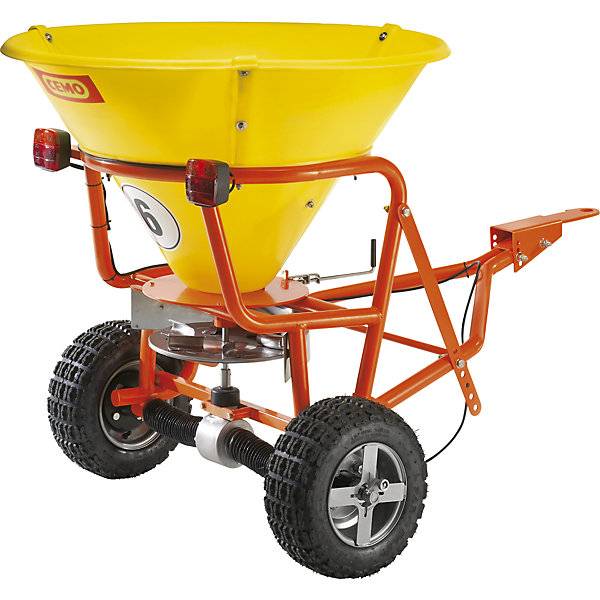 Großvolumen-Streuwagen Streubreiten bis 5 m Behältervolumen 200 l. Cemo GmbH 97101049-1