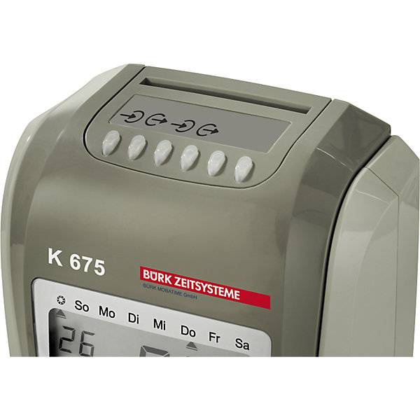 Zeiterfassungsgerät K 675 für bis zu 100 Personen HxBxT 225 x 190 x 105 mm. Buerk Mobatime GmbH 58940749-3