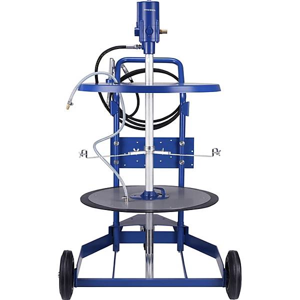 Fett-Fasswagen mit pneumatischer Fettpumpe 50:1 für 200-kg-Behälter. PRESSOL Schmiergeräte GmbH 56142249