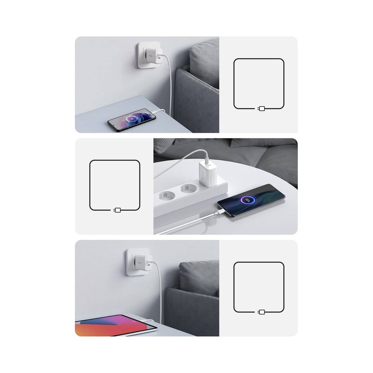 Ugreen Reiseladegerät 2x USB Typ C 40W Power Delivery Schnell-Ladegerät Netzteil Adapter weiß-2