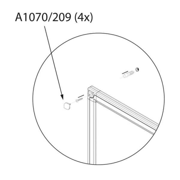 Abdeckkappe für Ecke von X-tra! LIne Tafeln-0