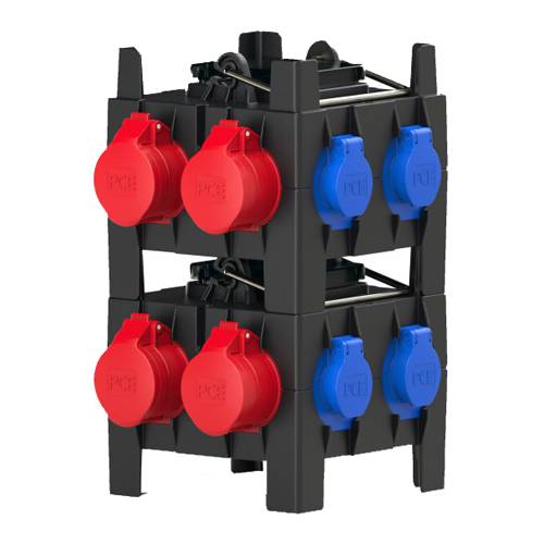 PC ELECTRIC 9030030 - Mobilverteiler "IMST MV" (Eingang: 1x Vollgummi-SK-Stecker + 2m Kabel | Ausgang: 7x-2