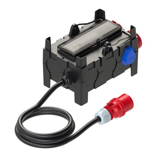PC ELECTRIC Mobilverteiler "ISCHL BV" (Eingang: 1x Stecker 400V/32A/5-pol + 2m Kabel | Ausgang: 2x CEE-Steckdose-1
