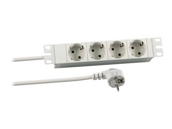 EFB-Elektronik ESP.72K, 10" 1HE Steckdosenleiste 4 x CEE7/3, RAL7035