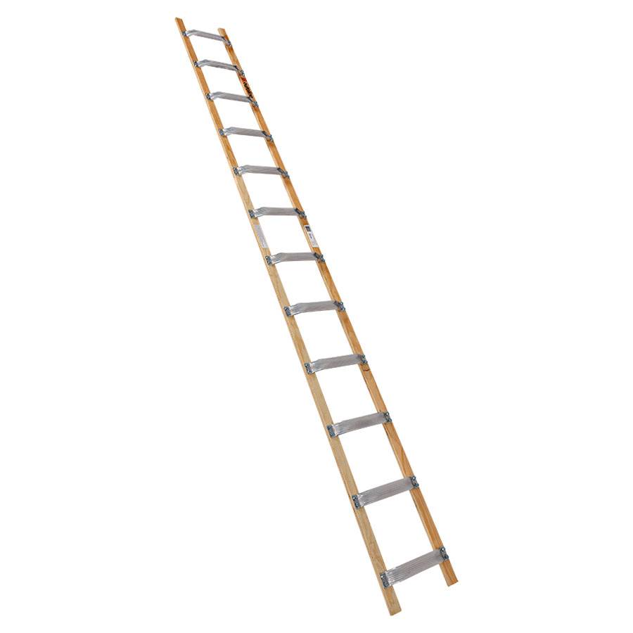 Euroline Holz/Alu Dachdeckerleiter 12 Sprossen-0