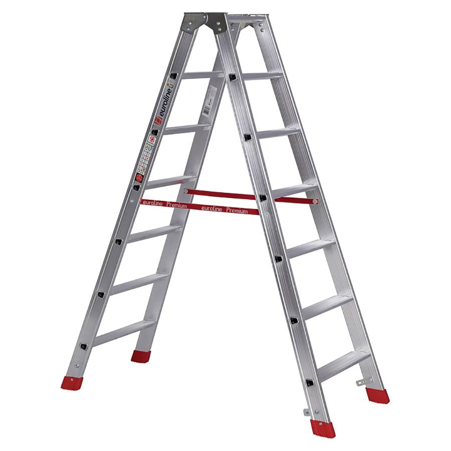 Euroline Premium 30577 Stufenstehleiter 2x7 Stufen-0