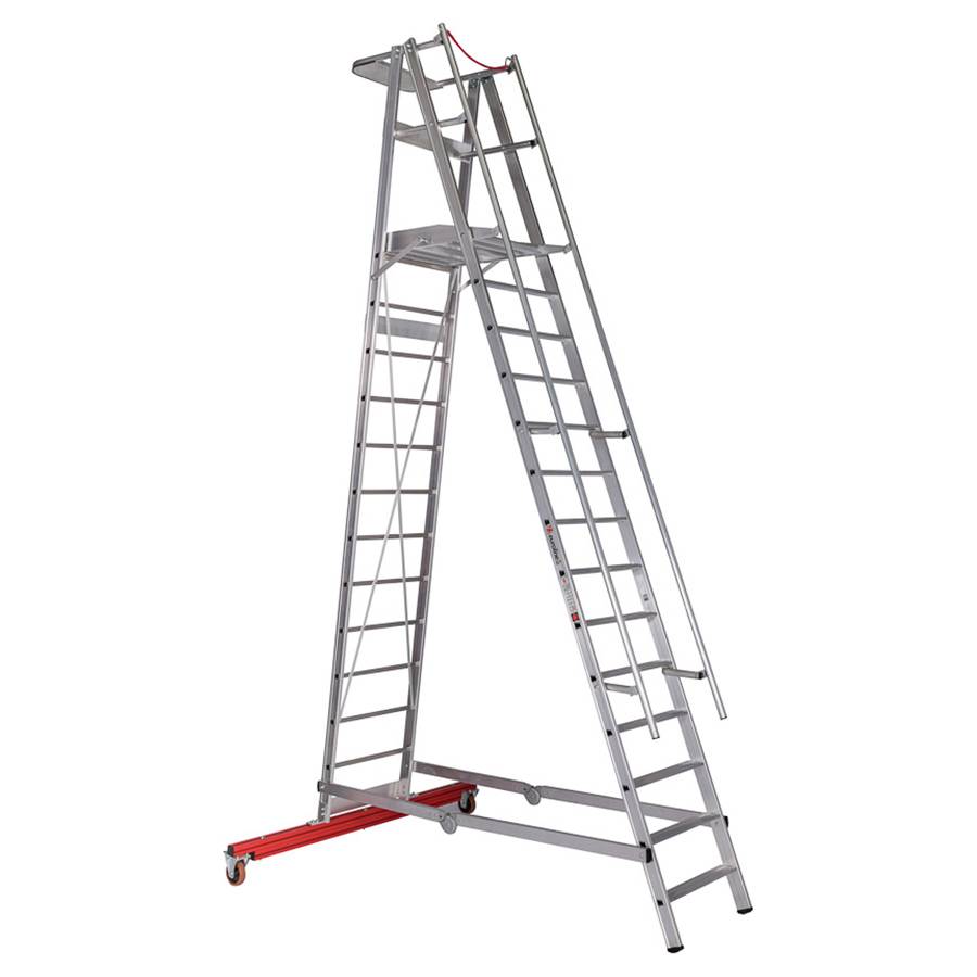 Euroline Premium 32777 Podestleiter fahrbar 14 Stufen-0