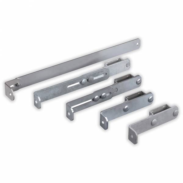 Hailo Wandhalter für Steigleitern Typ VAO 40x20mm Holm Edelstahl/Stahl 185-300mm verstellbar, paar