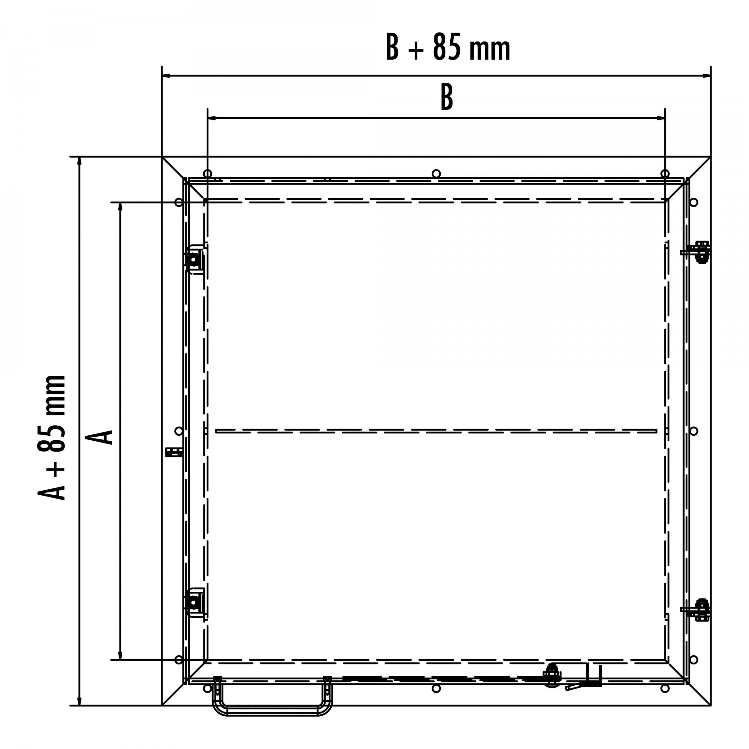 Hailo Schachtabdeckung HS9 Aluminium begehbar, tagwasserdicht mit Schwenkverschluss 1200x1200mm-1