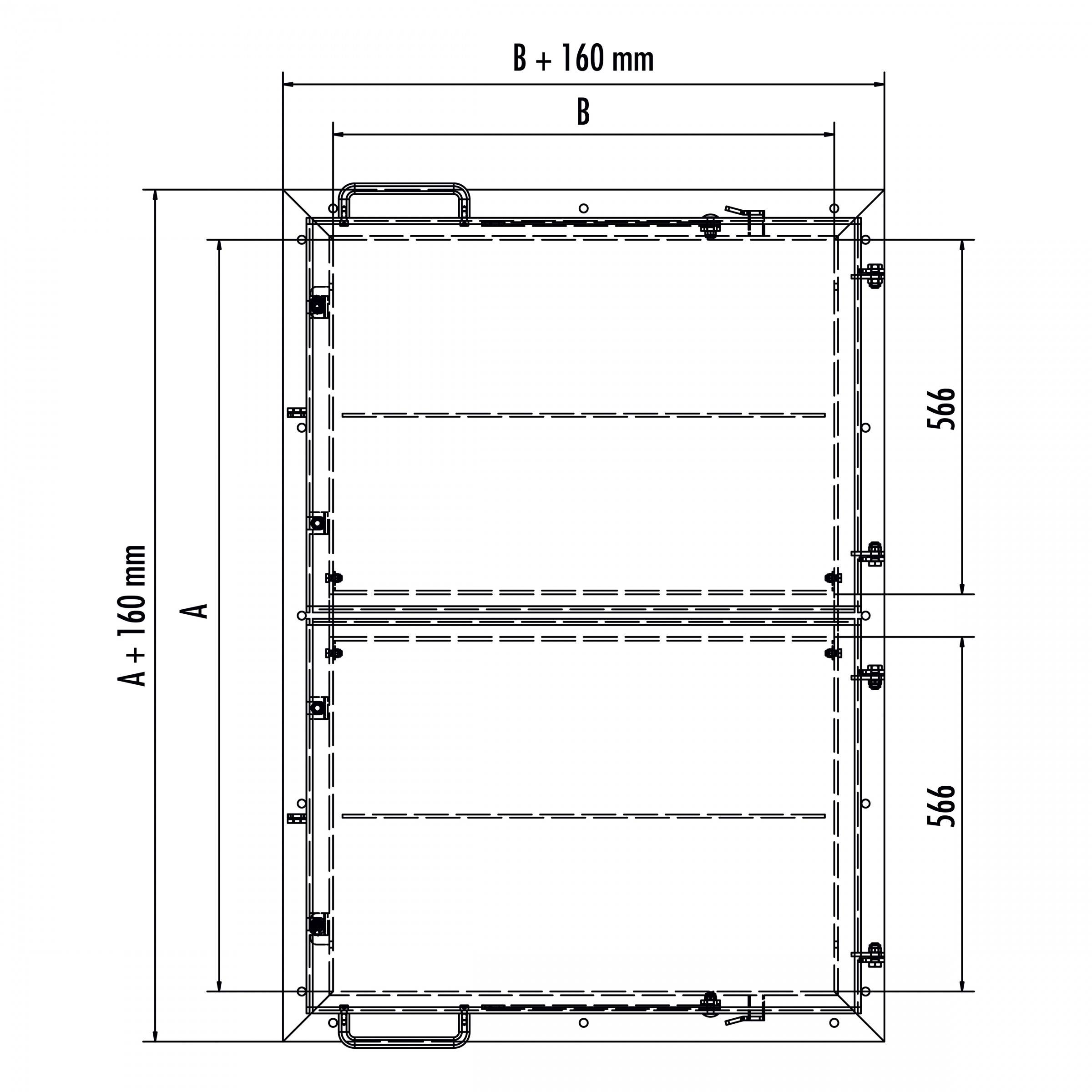 Hailo Schachtabdeckung HS9 Aluminium begehbar, tagwasserdicht mit Schwenkverschluss 1200x1200mm-3
