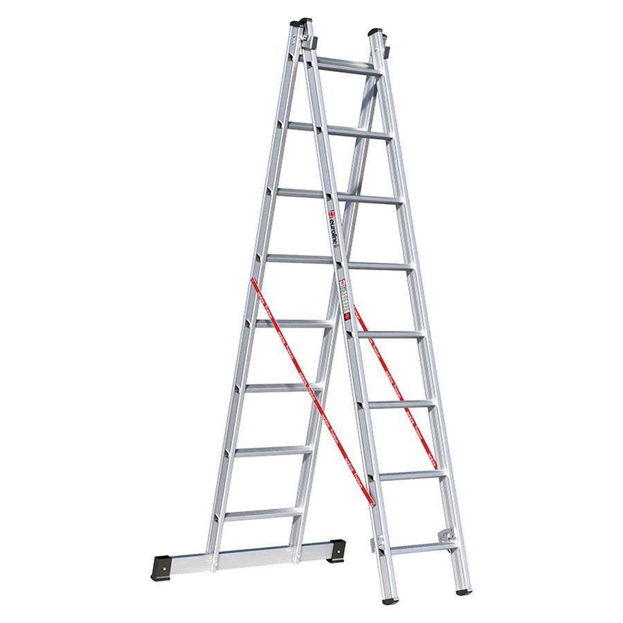 Euroline Premium 306 Mehrzweckleiter 2x8 Sprossen-0