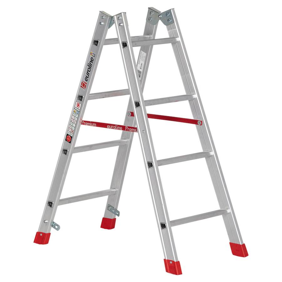 Euroline Premium 305 Sprossenstehleiter 2x4 Sprossen-0