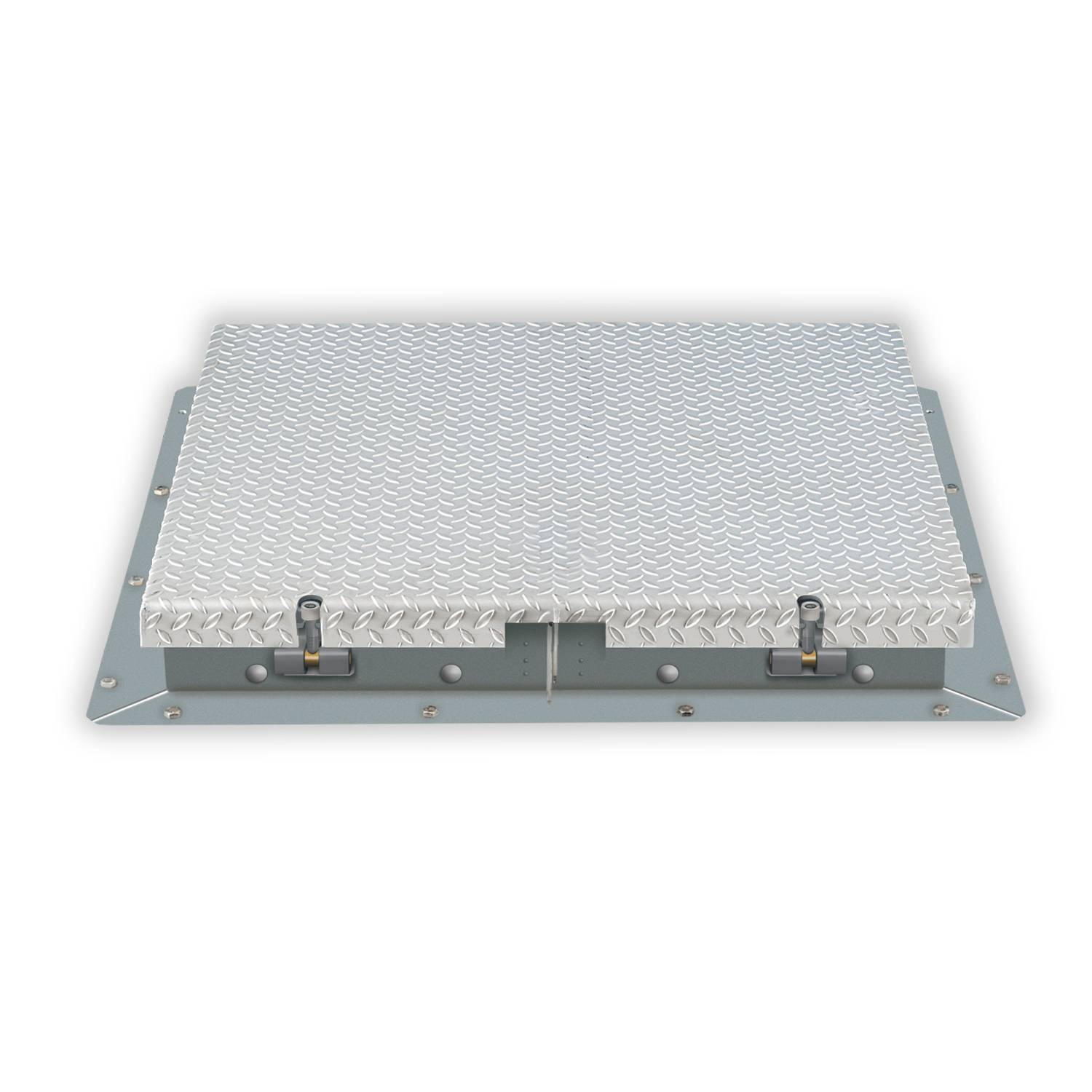 Hailo Schachtabdeckung HS9 Aluminium begehbar, tagwasserdicht mit Schwenkverschluss 600x600mm-0