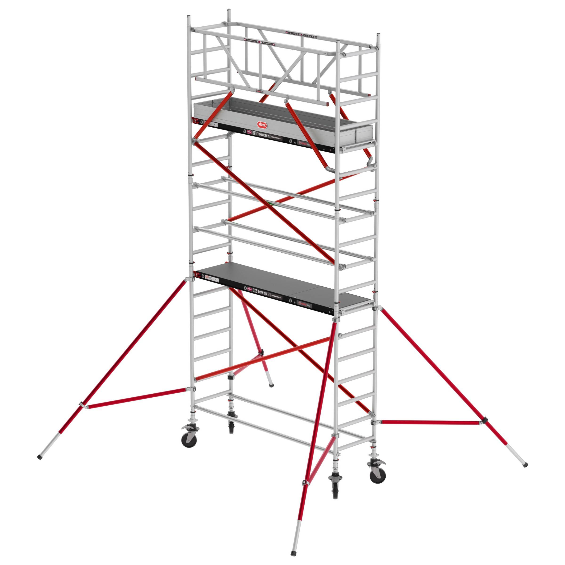 Altrex Fahrgerüst RS Tower 51 Aluminium mit Holz-Plattform 6,20m AH schmal 0,75x3,05m-0