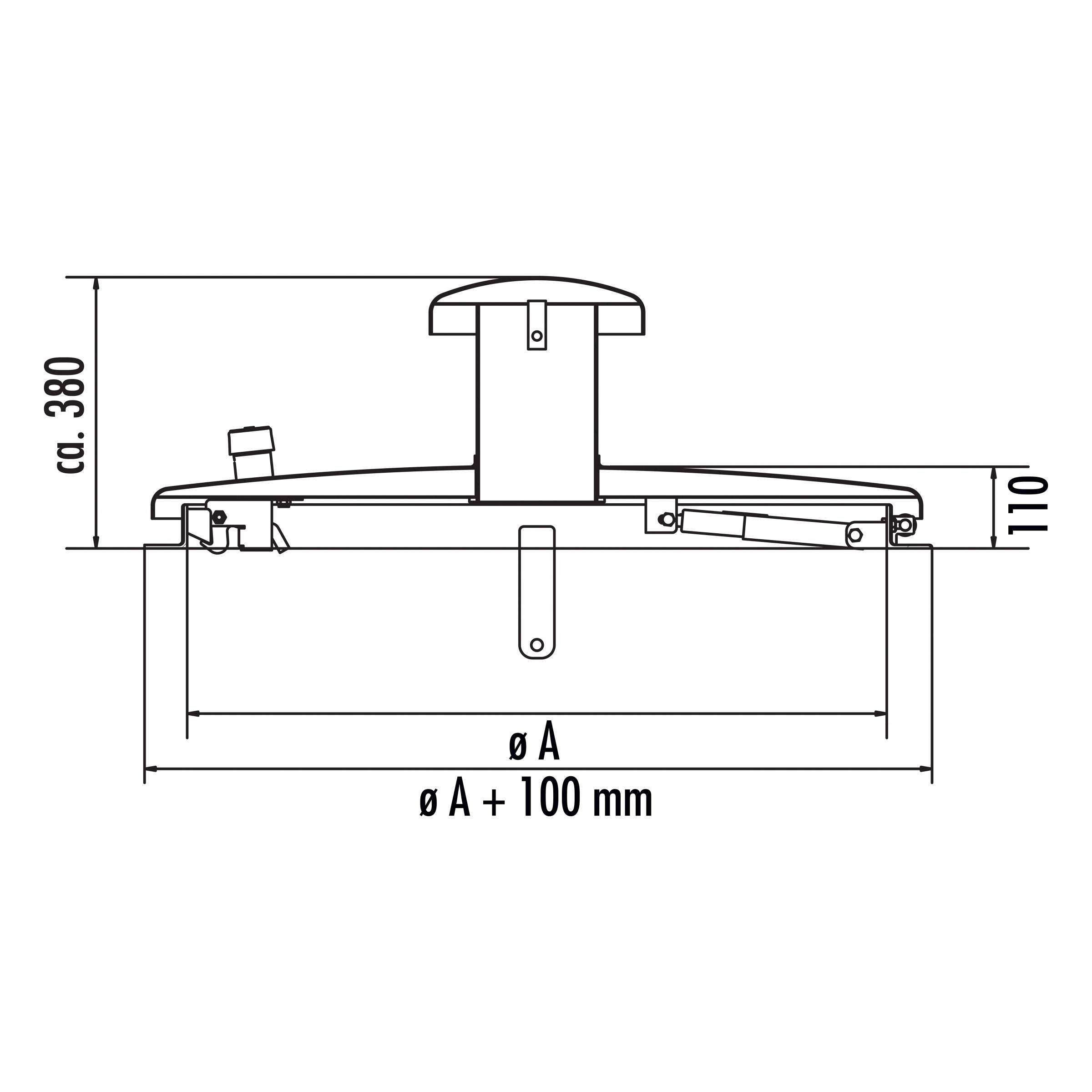 Hailo Schachtabdeckung HS3 Edelstahl 2mm tagwasserdicht Ø1000mm geschlossen-1