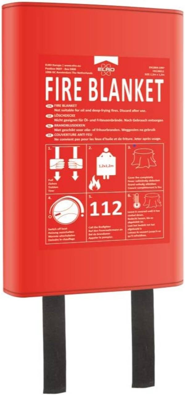 ELRO FB1300 Feuerlöschdecken1,2m x 1,2m Red