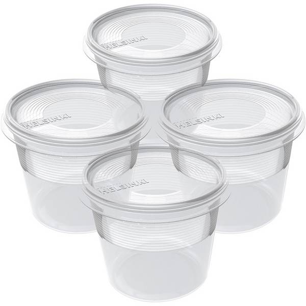 plast team Gefrierdosen-Set Helsinki, 0,3 Liter, 4er Set (63600379)